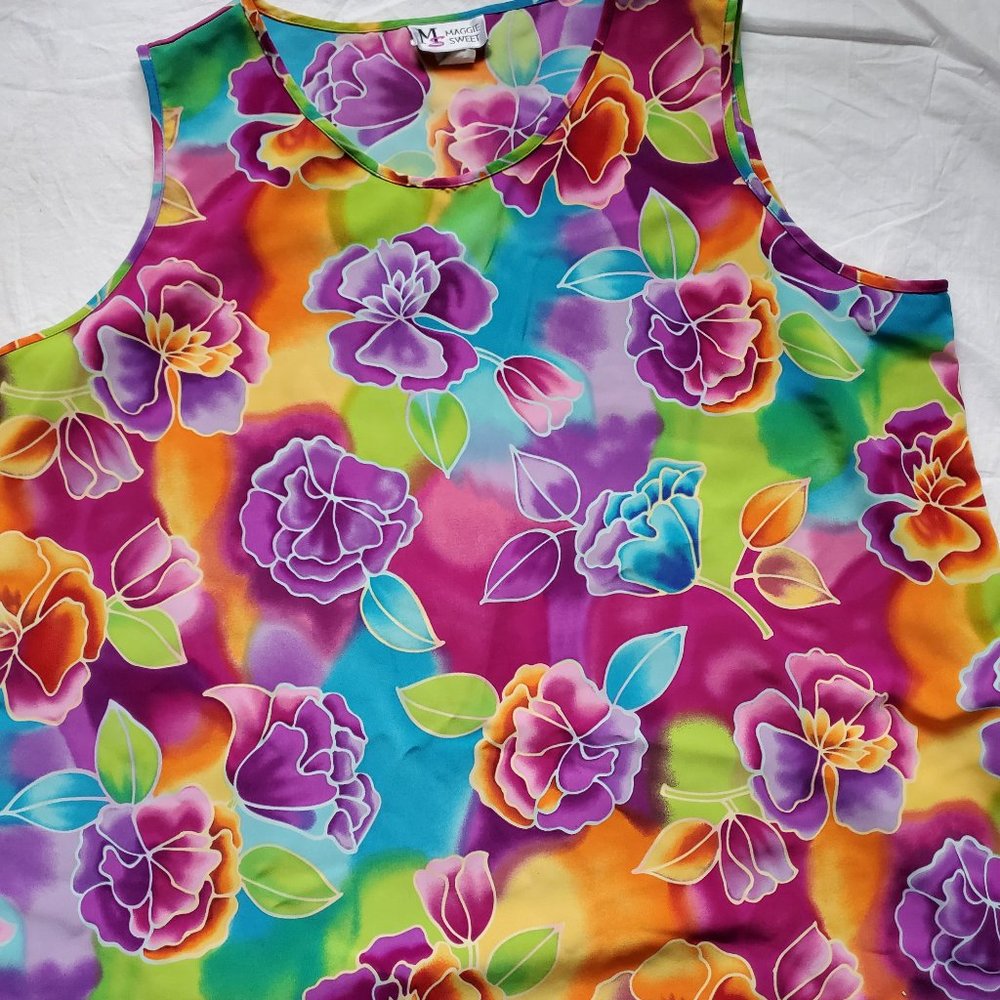 Maggie Sweet sx 2X colorful tank top-US Made